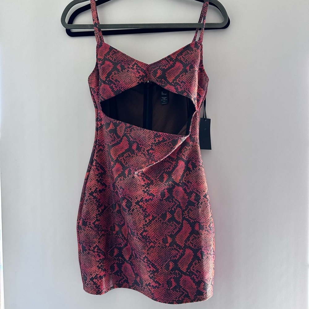 Reddish snake skin dress NWT Sz medium